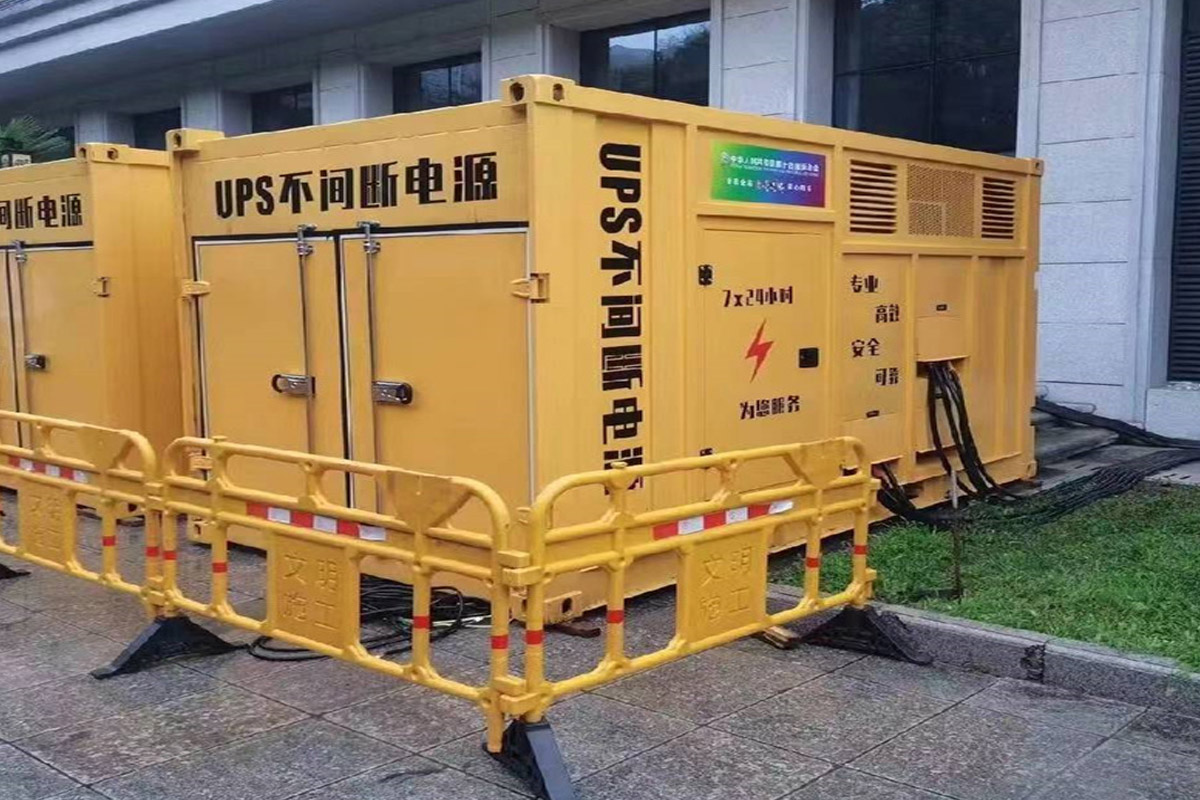 梓潼发电机租赁施工现场